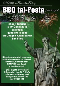 Poster ghal BBQ festa 2015